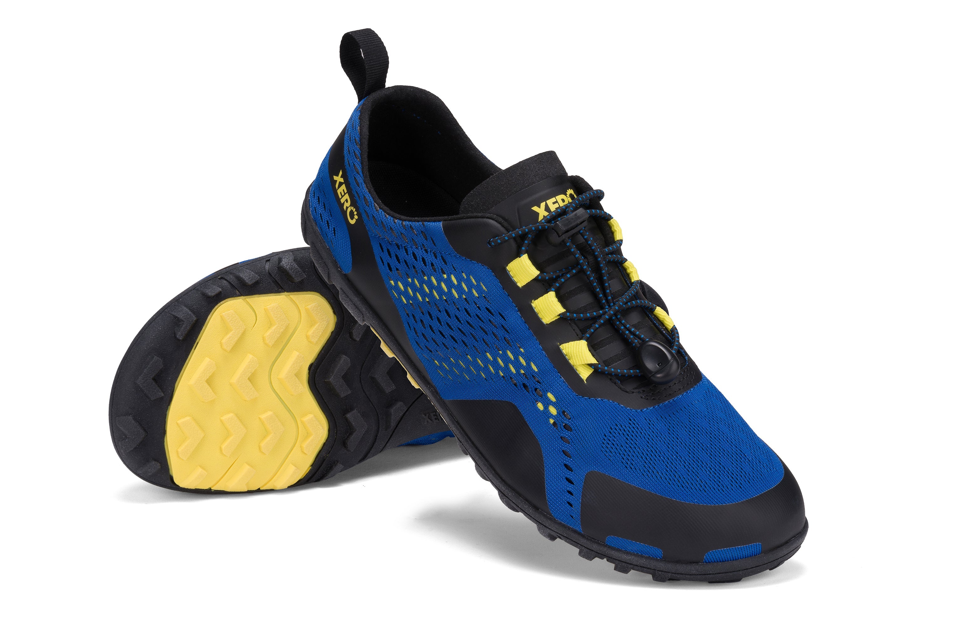 Xero Shoes Aqua X Sport barfods vand træningssko til mænd i farven blue / yellow, par