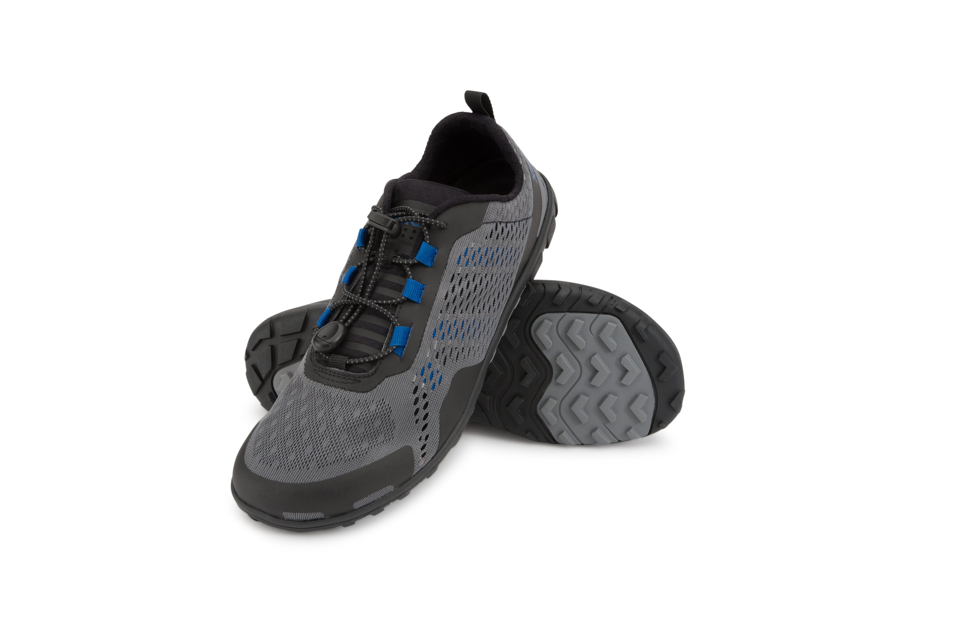 Xero Shoes Aqua X Sport barfods vand træningssko til mænd i farven steel gray / blue, par