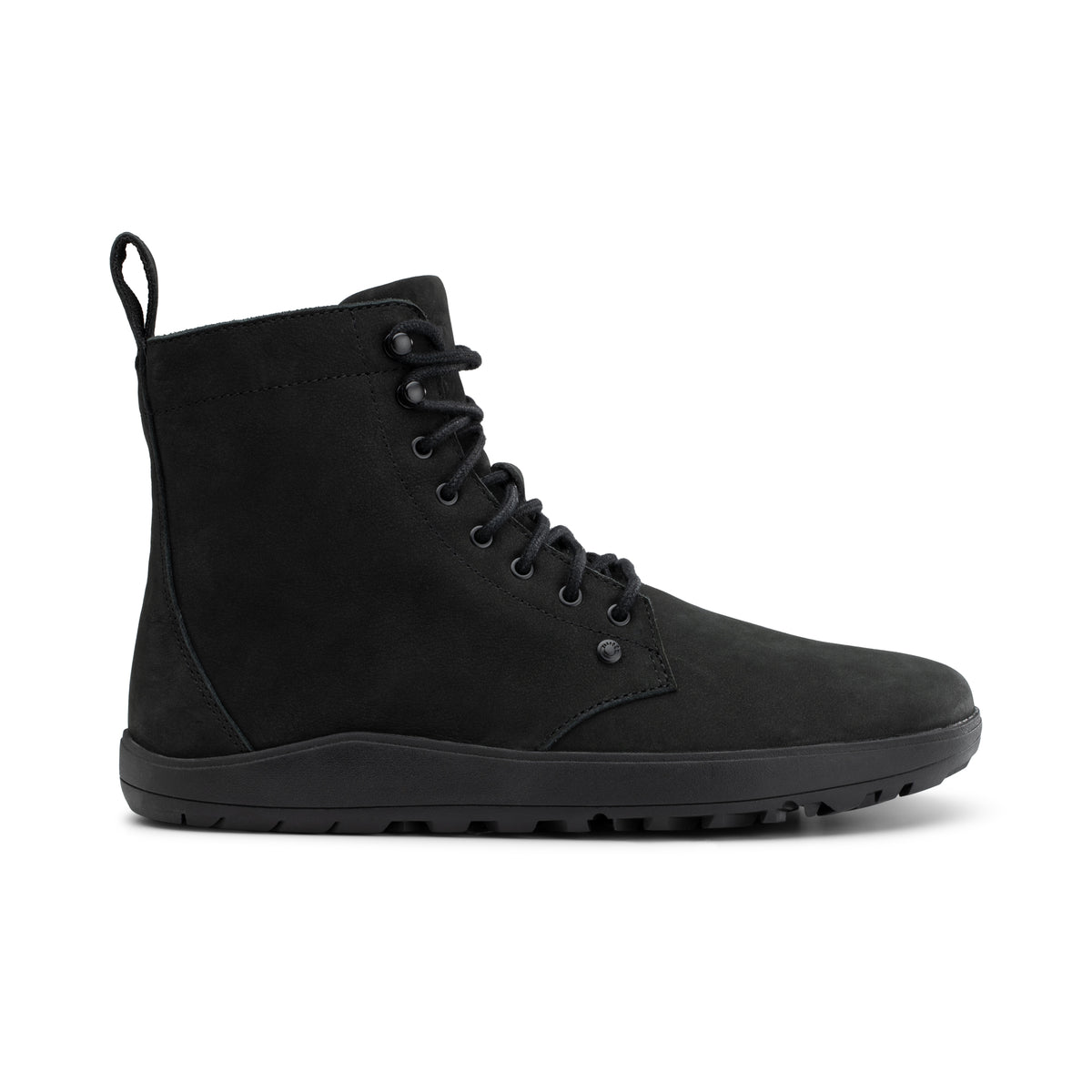 Xero Shoes Breckenridge barfodsstøvle i sort læder set fra ydersiden