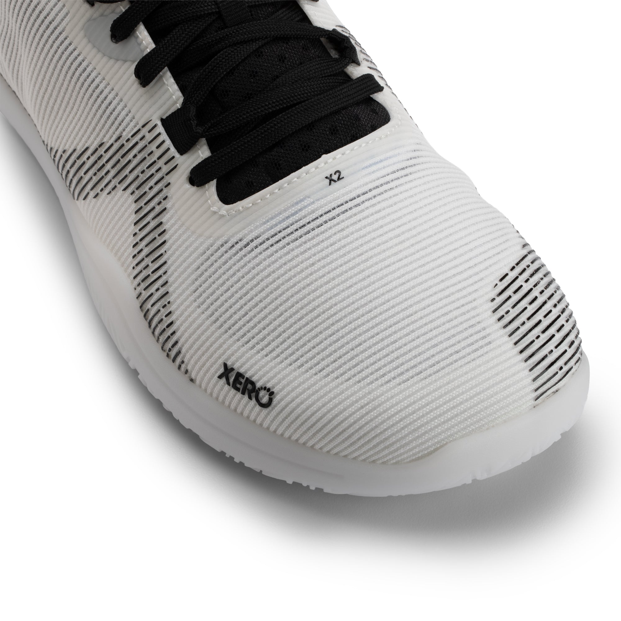 Xero Shoes X2 barfodssko til herre i farven White, detalje af tåkassen