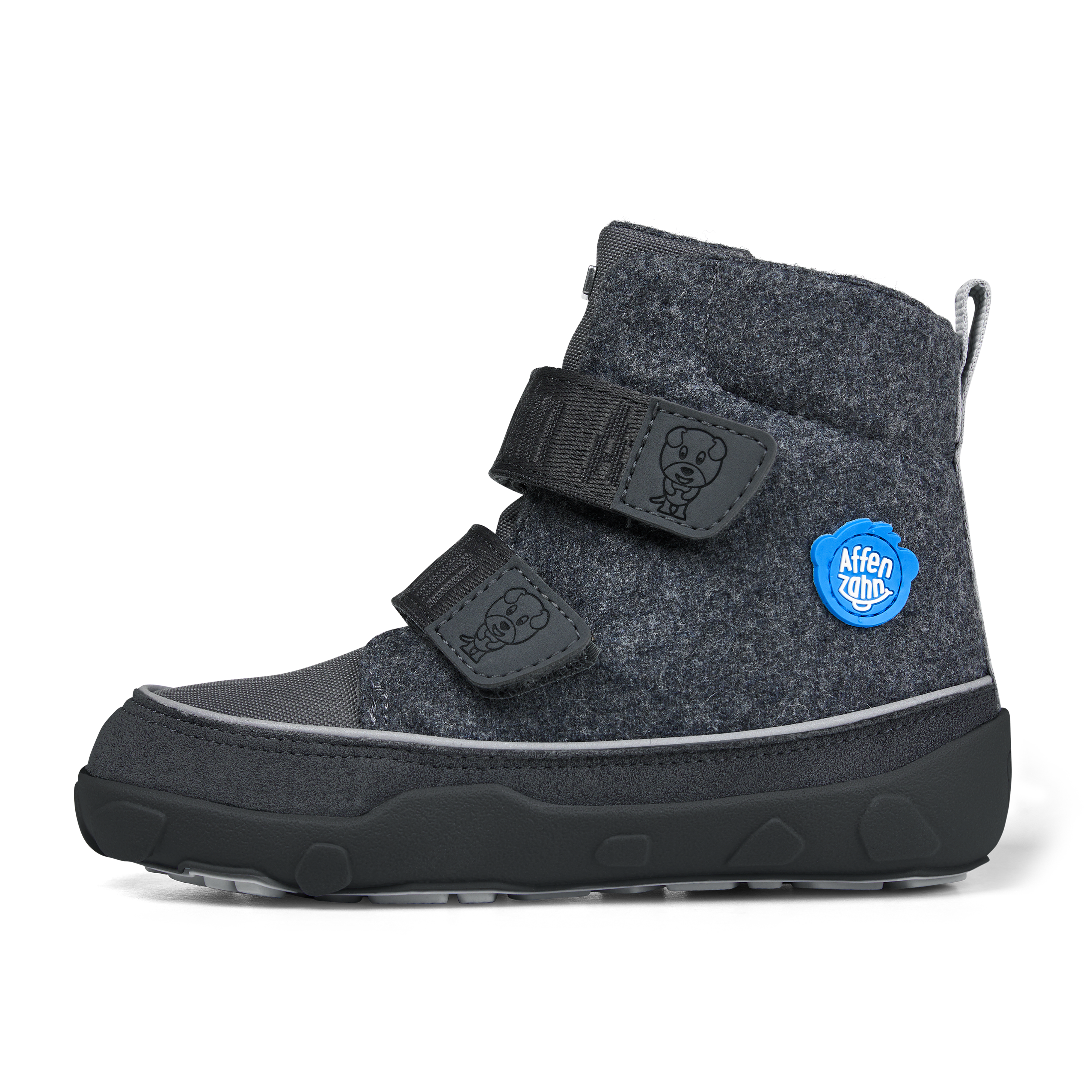 Affenzahn Winter Boot Wool Comfy barfods vinterstøvler til børn i farven dog, yderside