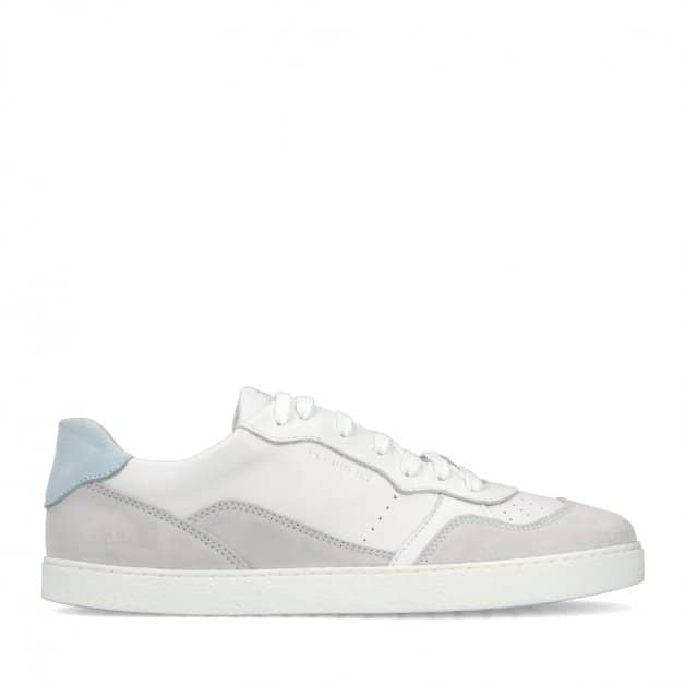 Groundies Nova Women barfods sneakers til kvinder i farven white/blue, yderside