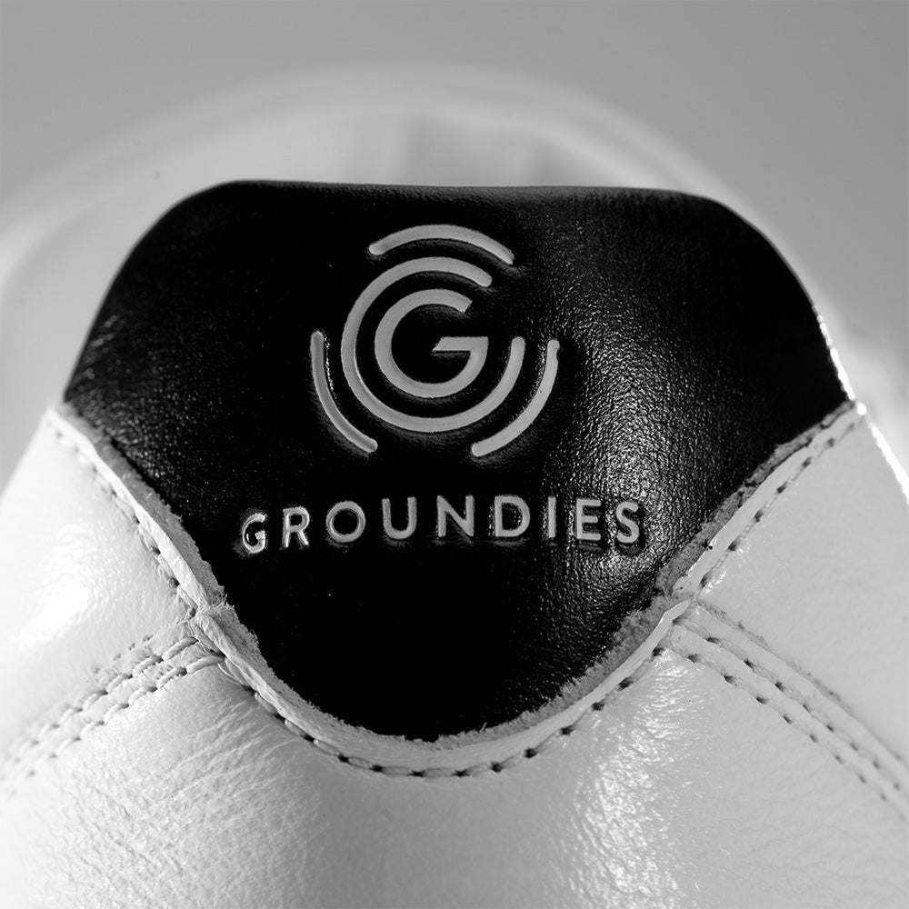 Groundies Universe Men barfods sneakers til mænd i farven white/black, detalje