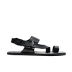 Vivobarefoot Opanka Sandal Womens barfods tåløkke krydsrem sandal til kvinder i farven black, yderside