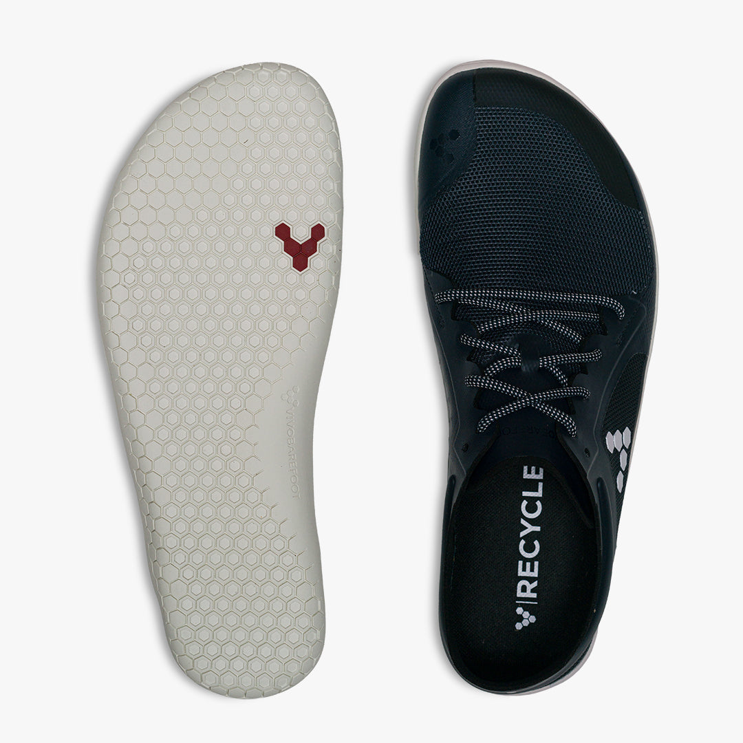 Vivobarefoot Primus Lite III Recycled Womens barfods træningssko til kvinder i farven navy, top