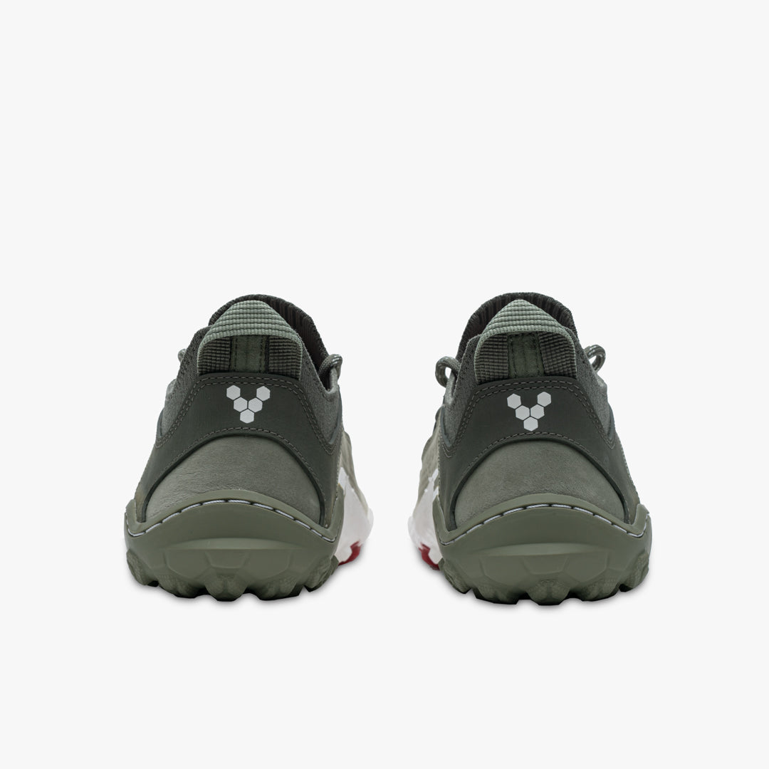 Vivobarefoot Tracker Decon Low FG2 Womens barfods outdoorsko til kvinder i farven sage, bagfra