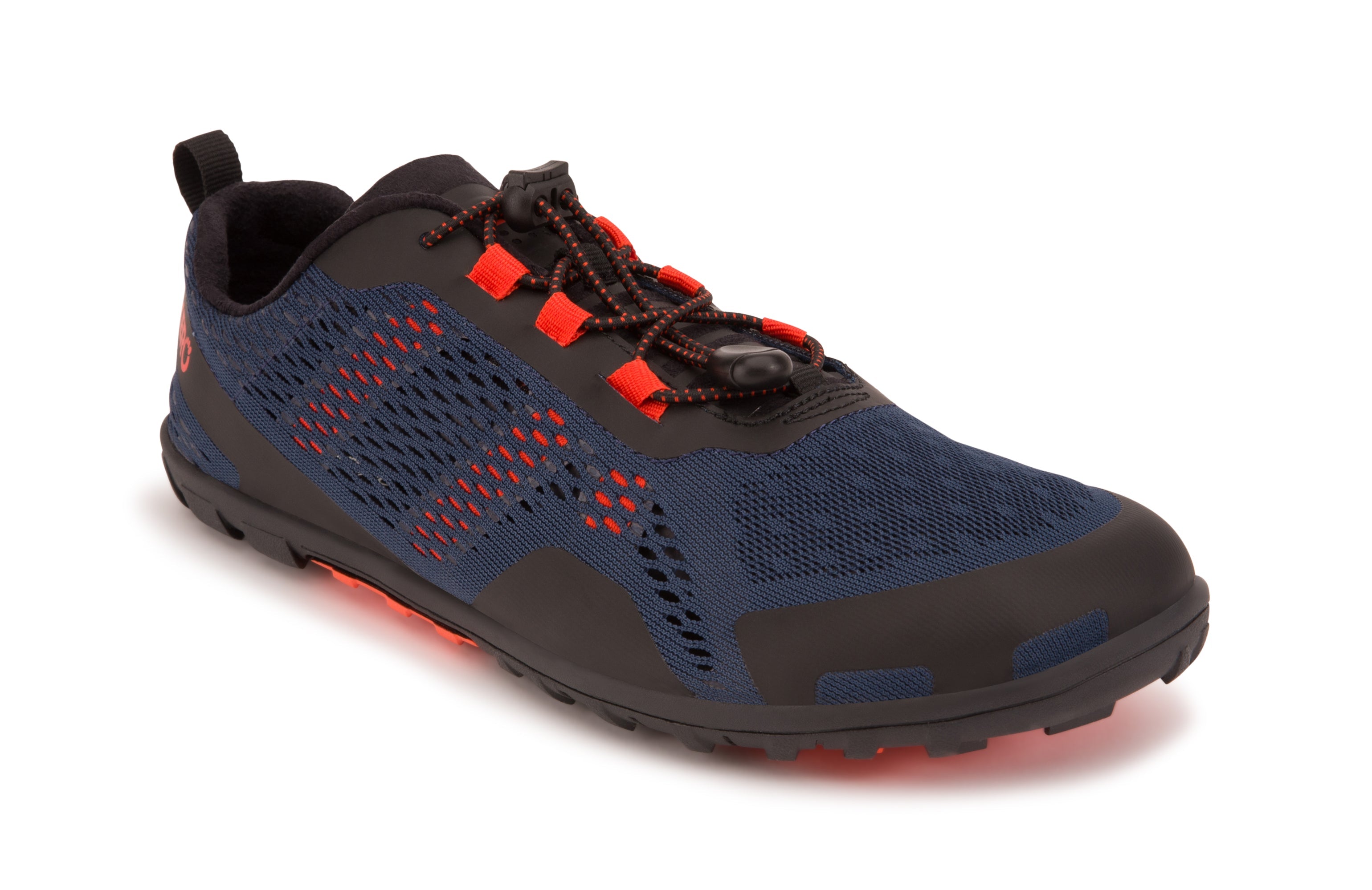 Xero Shoes Aqua X Sport barfods vand træningssko til mænd i farven moonlit blue, vinklet