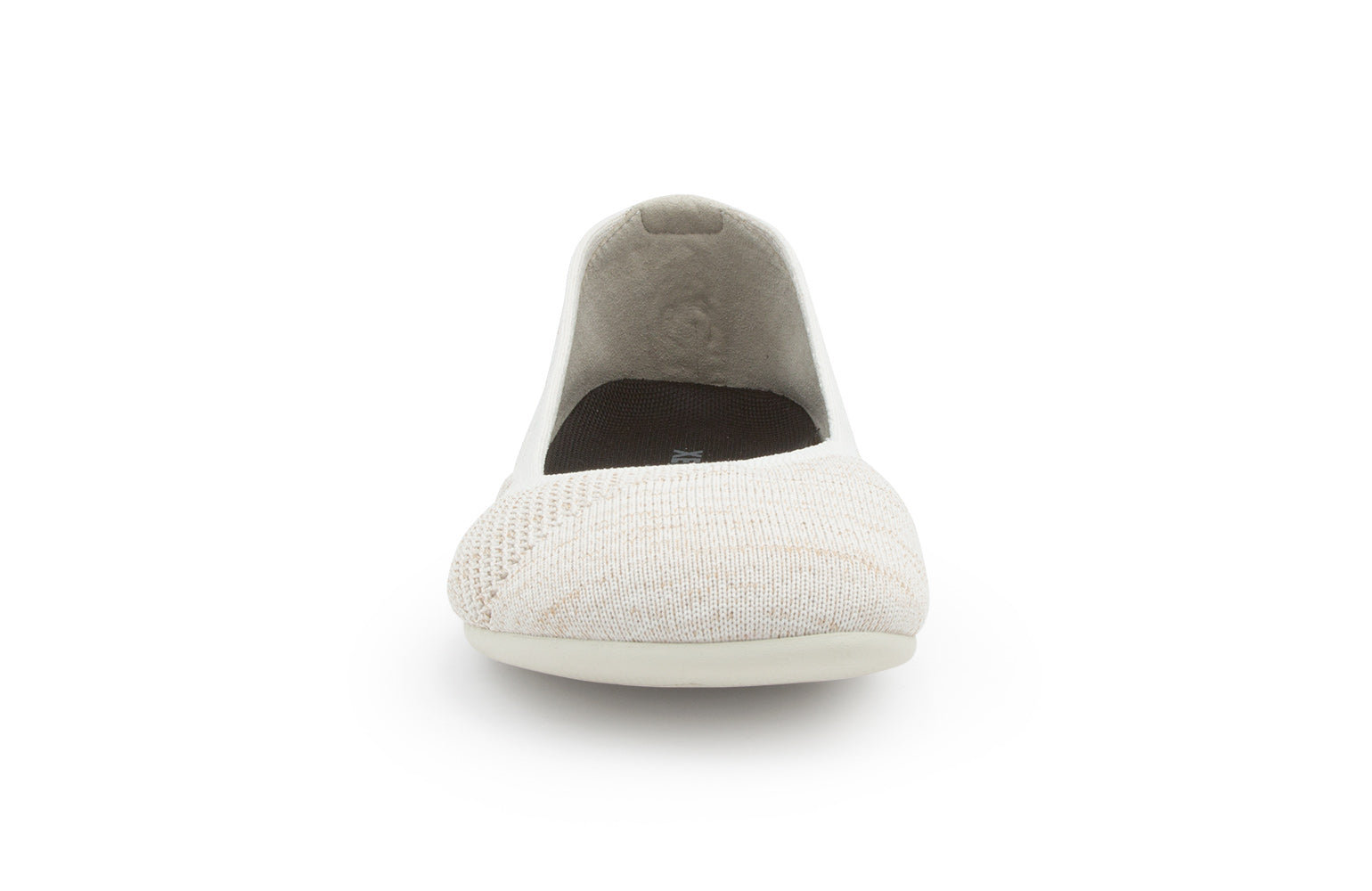 Xero Shoes Phoenix Knit Womens barfods ballerinaer til kvinder i farven cream, forfra